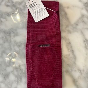 Ribbed merino wool-blend knit ear warmer